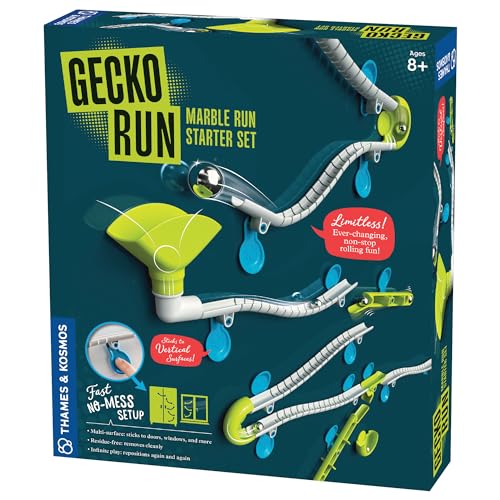 63 Piece Gecko Run Vertical Marble Run Starter Set