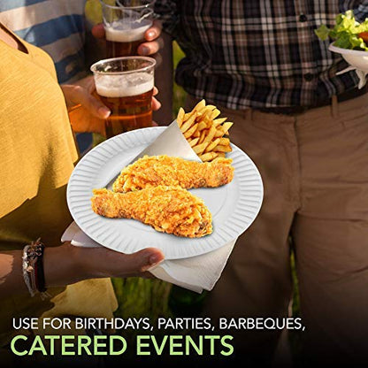 200 Count Disposable Paper Plates by Stock Your Home