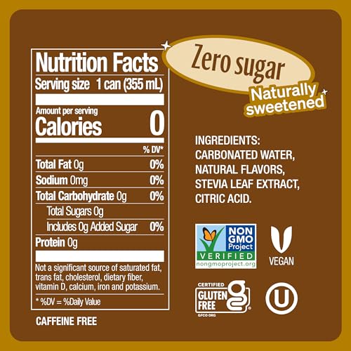 Zevia Zero Calorie Soda, Creamy Root Beer, 12 Fl Oz (Pack of 20)