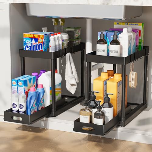 2 Pack Under Sink Pull-Out Storage Organizers