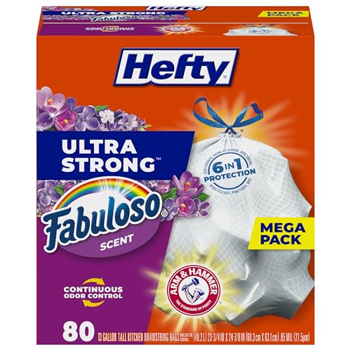 80 Count Hefty Ultra Strong 13 Gallon Trash Bags