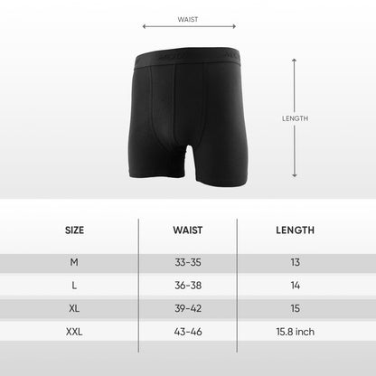 Mody Men's Underwear Boxer Briefs, Breathable & Moisture Wicking Boxers for Men, Mens Underwear Briefs, Boxer Briefs for Men Pack 3, Cotton Underwear Men, Black Underwear for Men