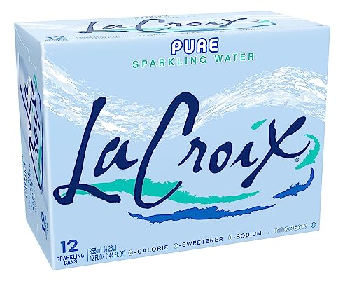 12 Pack LaCroix Sparkling Water, Pure, 12 fl oz