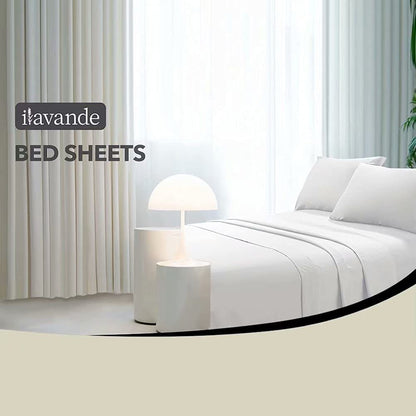 ILAVANDE Queen Sheets Set, Soft Microfiber, 4 Piece