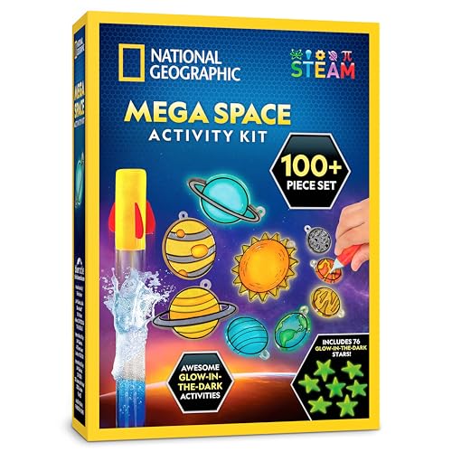 100+ Piece Glow in the Dark Space Activity Kit