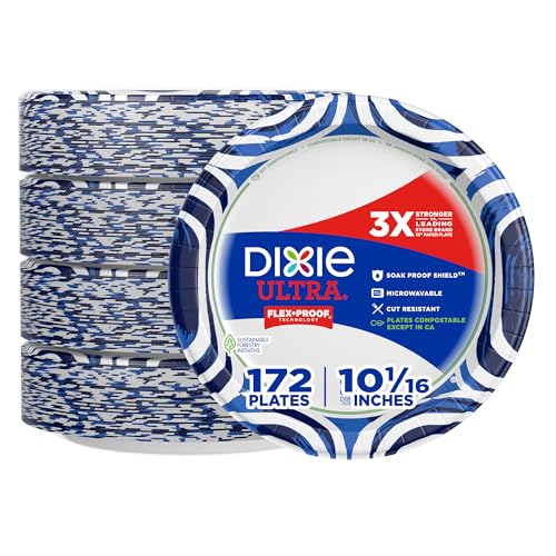 516 Count Dixie Ultra Heavy Duty Paper Plates (10 Inch)