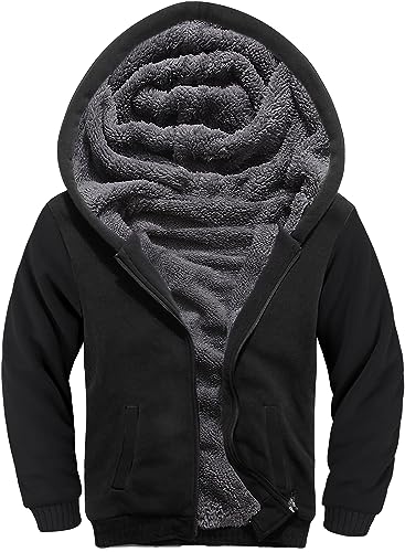 Kids Sherpa Lined Fleece Zip Up Hoodie