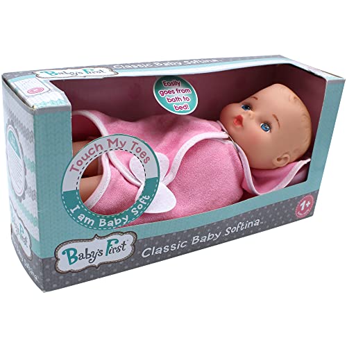 11 Inch Bathtime Baby Doll with Towel, Soft Skin