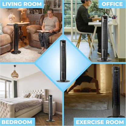 Comfort Zone 32" Bladeless Tower Fan, 3 Speeds