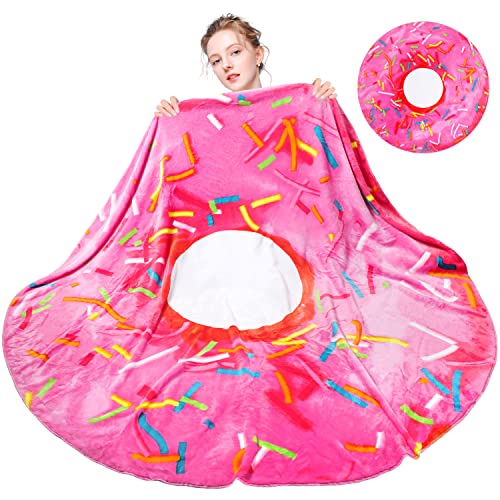 71-Inch Round Donut Tortilla Throw Blanket