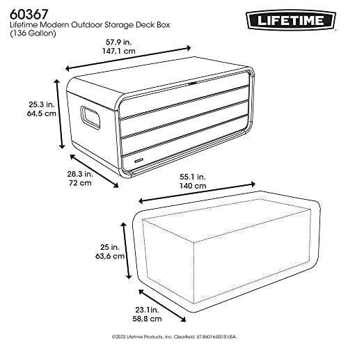 Lifetime 136 Gallon Modern Deck Storage Box
