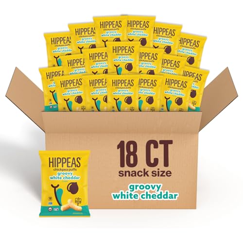 18 Pack HIPPEAS Vegan Chickpea Puffs Snacks