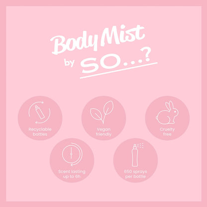So…? Cherry Blossom Body Mist Floral Perfume for Women - Peach, Rose, Cedarwood Notes - Body Spray for Women - Gifts for Women - 3.5 oz