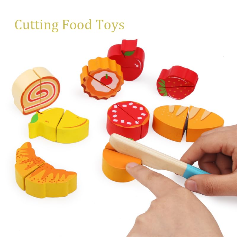 Wooden Play Food Set for Toddlers - VIESMUMU