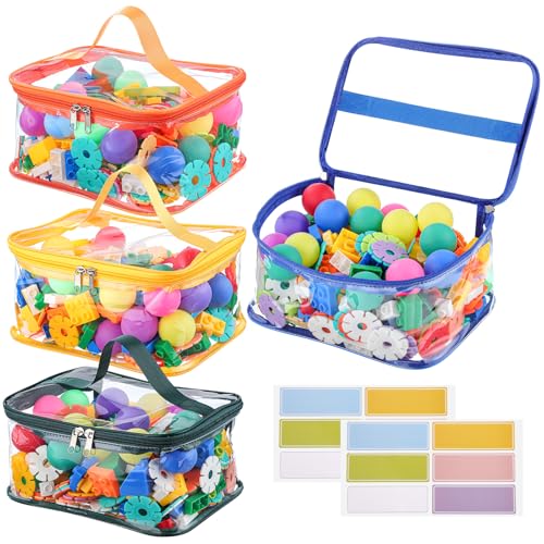 4 Pack Clear Waterproof Toy Storage Bags