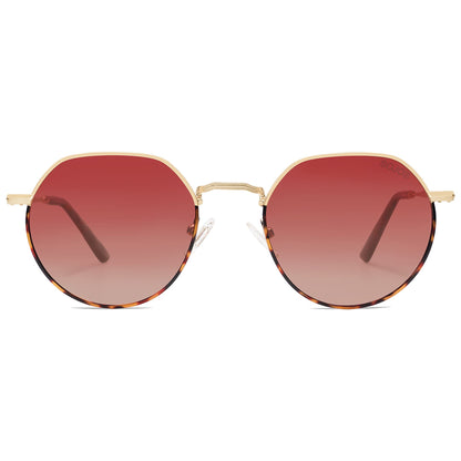 SOJOS Round Polygon Polarized Sunglasses for Women Men Retro Classic Vintage Panto Shades SJ1157