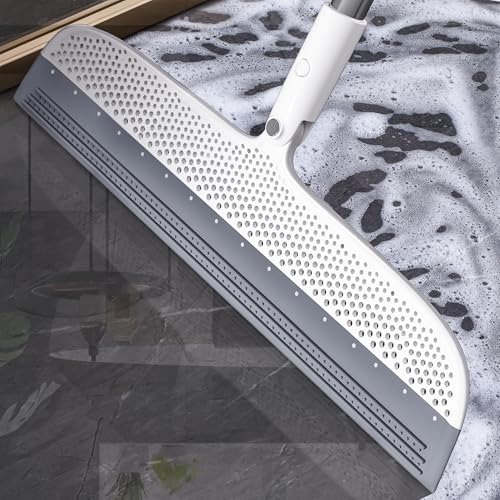 Pet Hair Removal Rubber Squeegee Broom for Floors