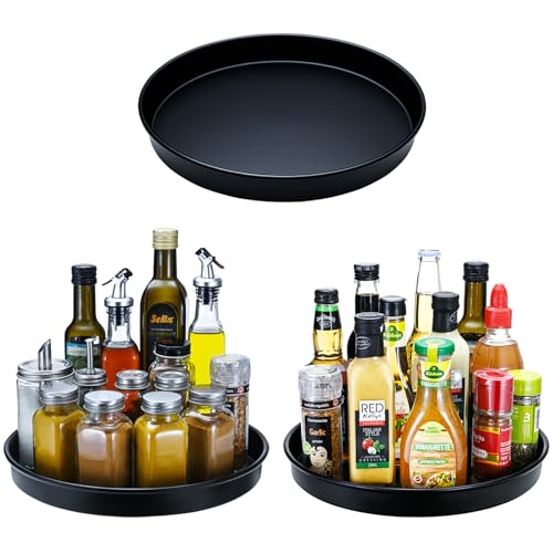 3 Pack Non-Skid Rotating Metal Lazy Susan Turntables