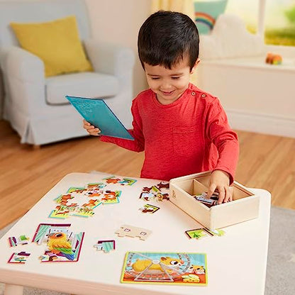 3-Pack Wooden Puzzles for Kids - Pets, Dinos, Trucks