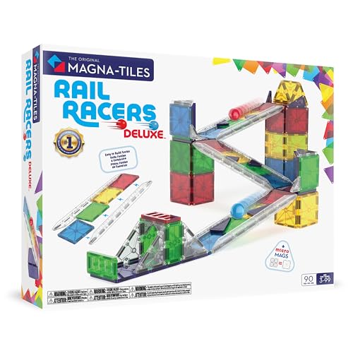 90 Piece MAGNA-TILES Magnetic Rail Racers Set