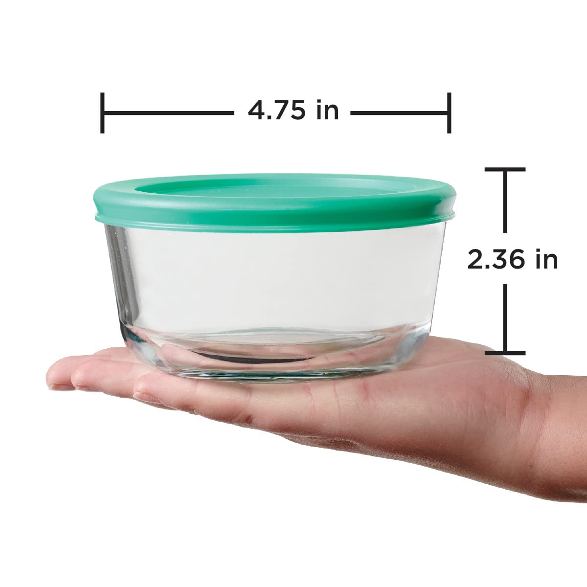 4 Pack Anchor Hocking Glass Storage Containers