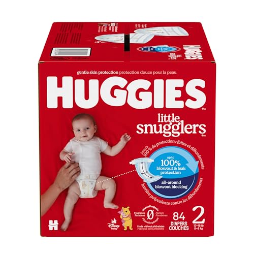 84 Count Huggies Little Snugglers Baby Diapers
