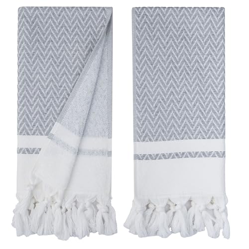 2 Pack Turkish Cotton Woven Hand Towels
