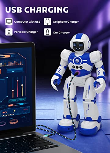 EduCuties Robot Toys for Kids,Programmable Remote Control Smart Walking Dancing Robot Toy with Gesture & Sensing for Age 4 5 6 7 8 9 10 Year Old Boys for Birthday Present