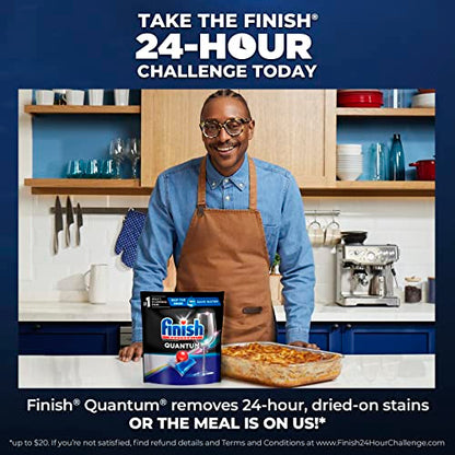 FINISH - Quantum - 22ct - Dishwasher Detergent - Powerball - Ultimate Clean & Shine - Dishwashing Tablets - Dish Tabs