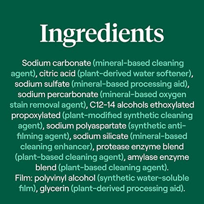 Seventh Generation Dishwasher Detergent Packs for sparkling dishes Free & Clear Dishwasher Tabs, 72 Count (Pack of 1)