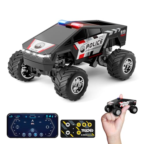 Mini 1:64 RC Monster Truck with LED Lights