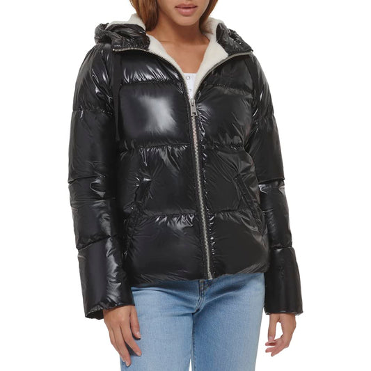 Levi's Women's Puffer Jacket, Sherpa Lined, Black