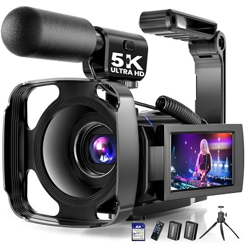 5K UHD 64MP WiFi Vlogging Video Camera Camcorder