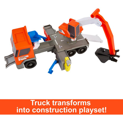 Matchbox Transforming Excavator Toy Truck with Accessories