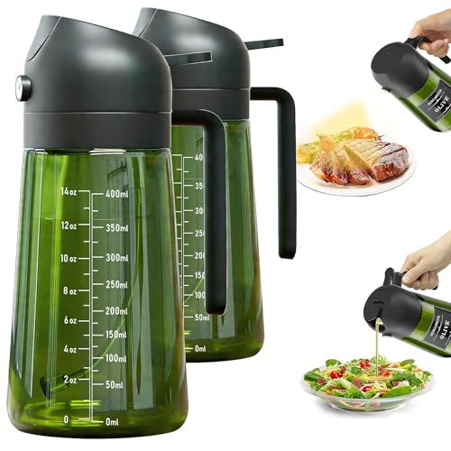2 Pack 16oz Glass Olive Oil Sprayer Dispenser