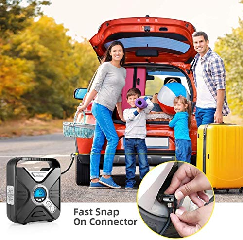 WindGallop Tire Inflator Portable Air Compressor, 90W 7800 mAh 3x Faster Air Pump for Car Tires with Tire Gauge Pressure, Tire Pump for Cars, Suv, Bikes, Motorcycles, Balls