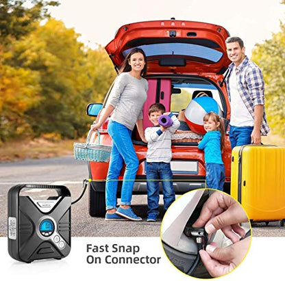WindGallop Tire Inflator Portable Air Compressor, 90W 7800 mAh 3x Faster Air Pump for Car Tires with Tire Gauge Pressure, Tire Pump for Cars, Suv, Bikes, Motorcycles, Balls