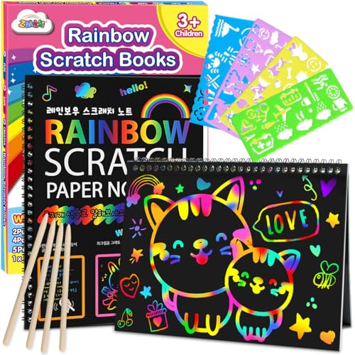 2 Pack Scratch Art Notebooks Craft Kit