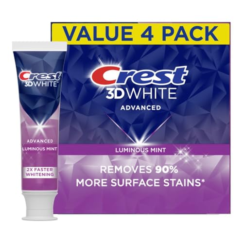 Crest 3D White Mint Whitening Toothpaste 4-Pack