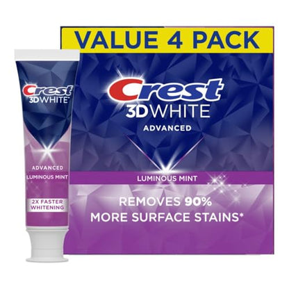 Crest 3D White Mint Whitening Toothpaste 4-Pack