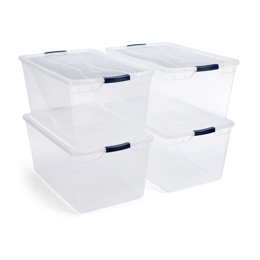 Rubbermaid 95 Quart Clear Storage Containers (4 Pack)