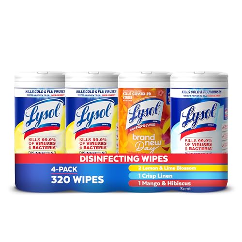 80 Count Lysol Disinfecting Wipes Multi-Surface Cleaner Bundle