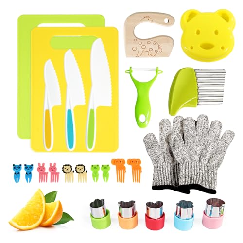26 Piece Kids Safe Cooking Knife Set