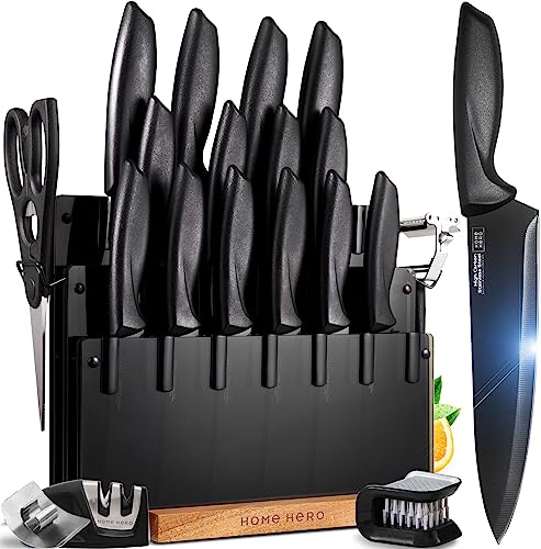 20 Piece Home Hero Kitchen Knife Set with Sharpener