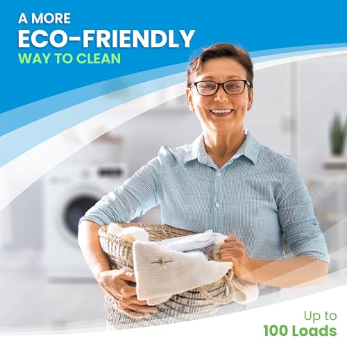 Clean Elements Laundry Detergent Sheets (100 Loads, 50 Sheet) Fragrance Free Unscented, Eco Earth Friendly Clean Breeze, Non Toxic People Safe, Washing Travel Supplies, Liquidless Pod Home Soap Washer