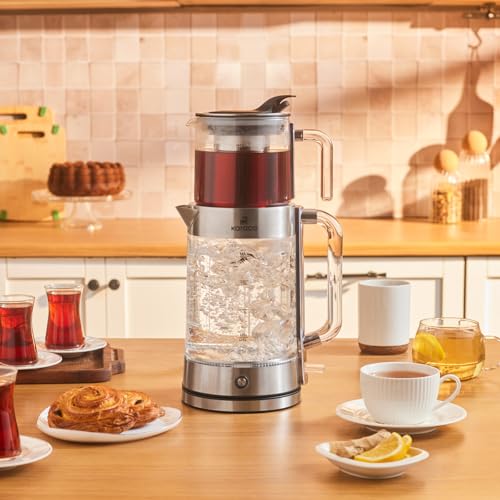KARACA 2.8L 1500W Glass Electric Tea Maker Kettle