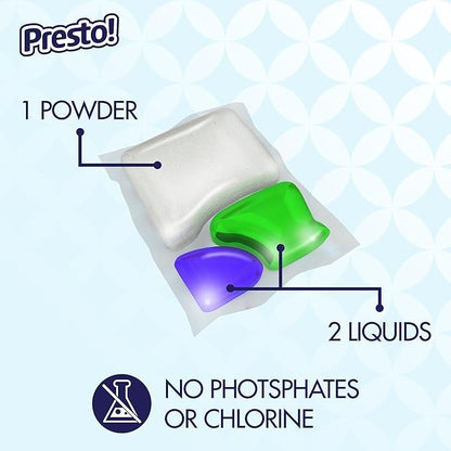 70 Count Presto! Dishwasher Pacs with Fresh Scent