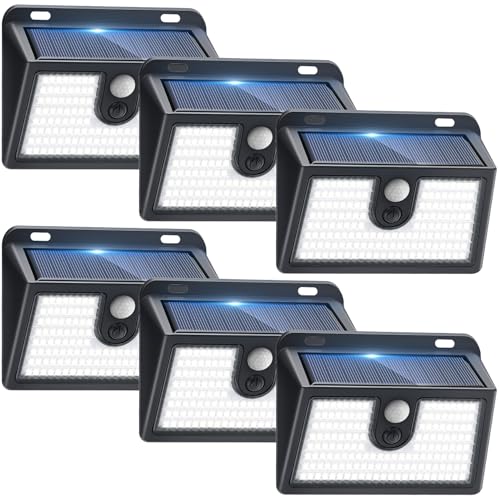 6 Pack Solar Motion Sensor Outdoor Security Lights