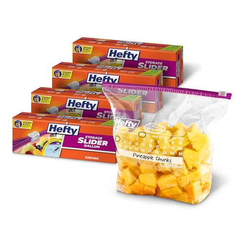 120 Count Hefty Gallon Slider Storage Bags