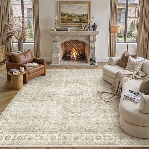 8x10 Washable Non-Slip Low Pile Area Rug